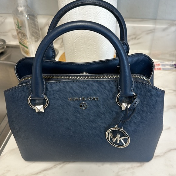Michael Kors blue Edith satchel NWT - Picture 4 of 9